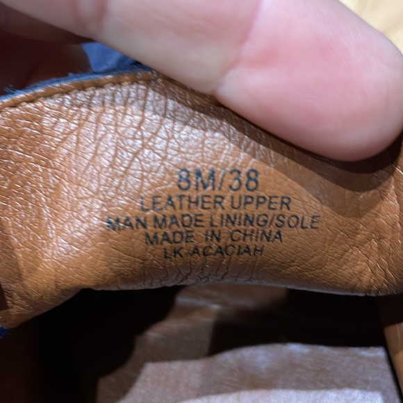 Lucky Brand Blue Suede Lace Up Chukka Loafers Boots EUC - Picture 5 of 5